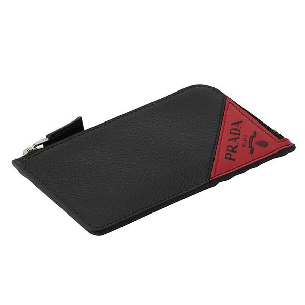 並行輸入 プラダ カードケース ヴィッテロ マイクロ グレイン 2MC021 2CIF F0D9A ブラック 黒/レッド 赤 爆買 | PRADA | 02