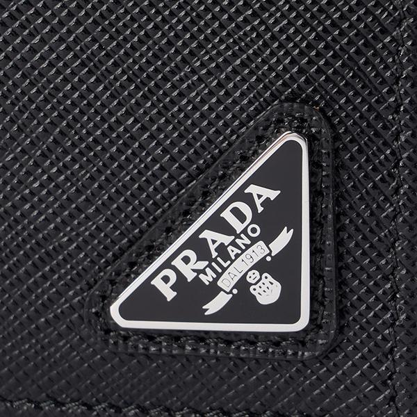 【極美品】PRADA ケース　サフィアーノレザー　トライアングルロゴ　黒 PRADA（プラダ） 並行輸入 カードケース サフィアーノ トライアングル