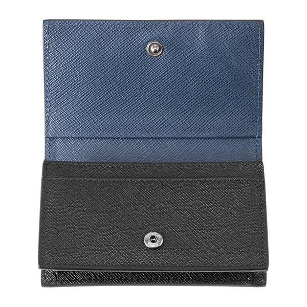 並行輸入 プラダ カードケース サフィアーノ ストライプ 2MC122 2EGO F0UDN ブラック 黒/レッド 赤/ブルー 青 爆買 | PRADA | 03