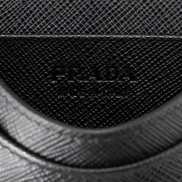 並行輸入 プラダ カードケース サフィアーノ メタル 2MC122 QME F014B ブラック 黒/ブルー 青 爆買 | PRADA | 06