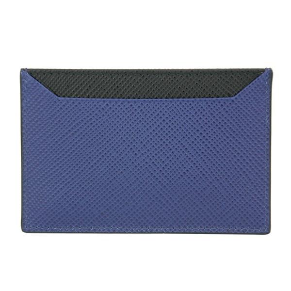 並行輸入 プラダ カードケース サフィアーノ キュイール 2MC208 2BB8 F017C インクブルー 青/ブラック 黒 爆買 | PRADA | 01