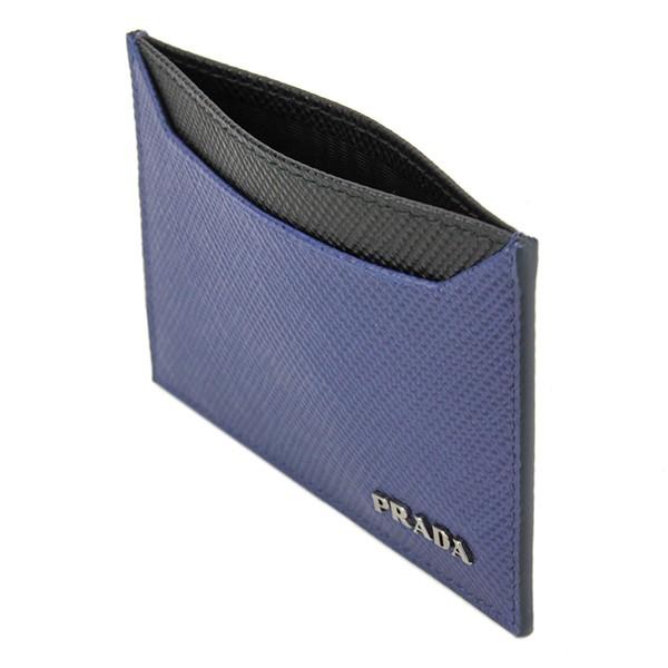 並行輸入 プラダ カードケース サフィアーノ キュイール 2MC208 2BB8 F017C インクブルー 青/ブラック 黒 爆買 | PRADA | 03