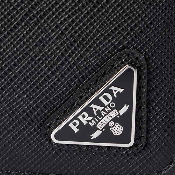 並行輸入 プラダ 長財布(ラウンドファスナー) PRADA サフィアーノ トライアングル 2ML188 QHH F0002メンズ ブラック 黒 | PRADA | 06