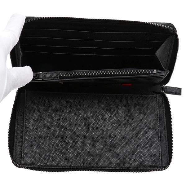 並行輸入 プラダ 長財布(ラウンドファスナー) サフィアーノ メタル 2ML188 F050V ブラック 黒/レッド 赤 爆買 | PRADA | 04