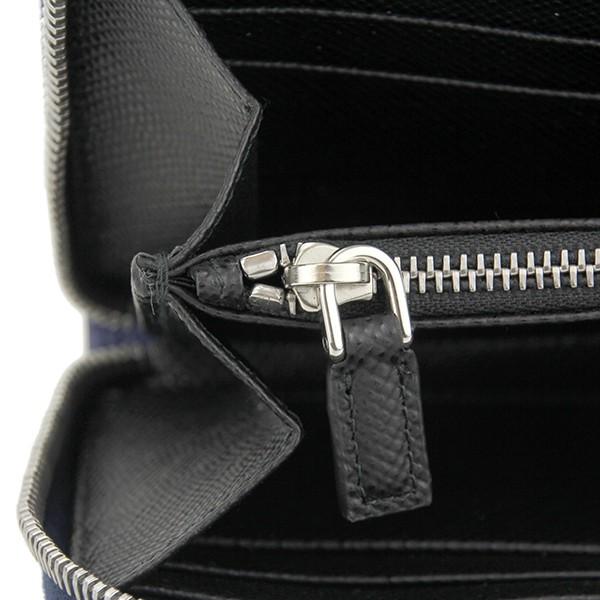 並行輸入 プラダ 長財布(ラウンドファスナー) サフィアーノ キュイール 2ML317 2BB8 F017C インクブルー 青/ブラック 黒 爆買 | PRADA | 05