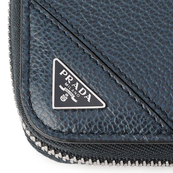 並行輸入 プラダ  長財布(ラウンドファスナー) ヴィッテロ マイクロ グレイン 2ML317 2CB2 F0216 ダークネイビー 爆買 | PRADA | 04