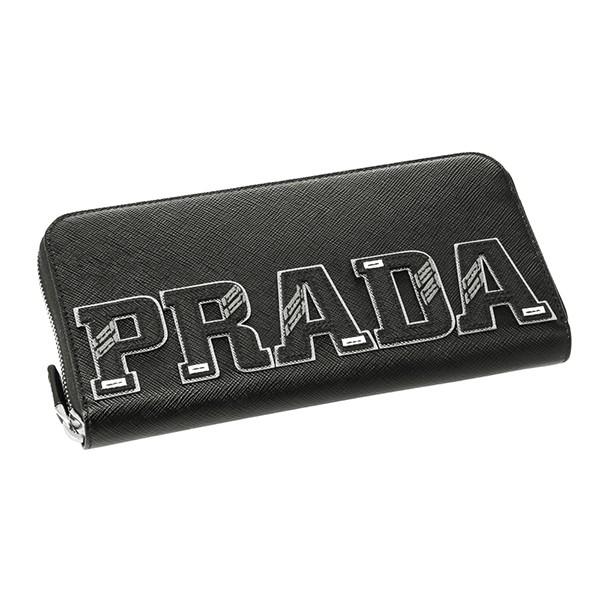並行輸入 プラダ 長財布(ラウンドファスナー) サフィアーノ キャラクター 2ML317 2EC4 F0002 ブラック 黒 爆買 | PRADA | 02