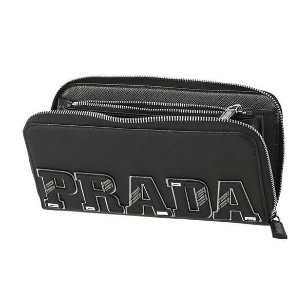 並行輸入 プラダ 長財布(ラウンドファスナー) サフィアーノ キャラクター 2ML317 2EC4 F0002 ブラック 黒 爆買 | PRADA | 03