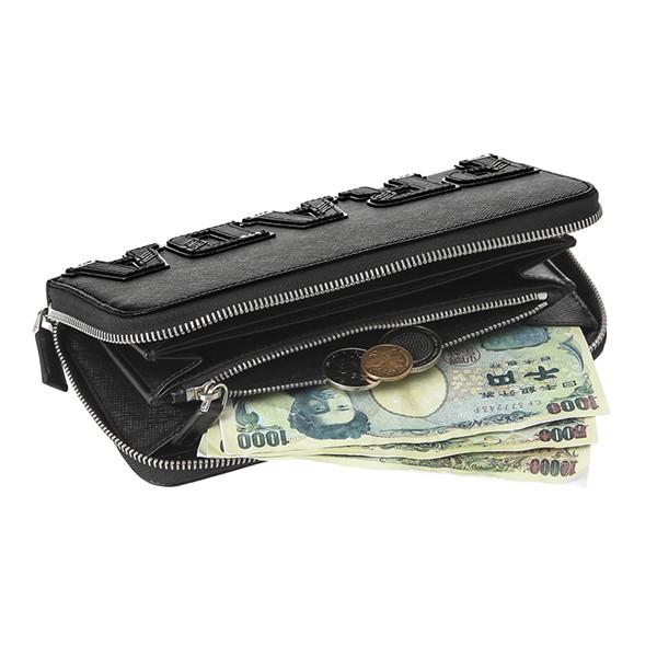 並行輸入 プラダ 長財布(ラウンドファスナー) サフィアーノ キャラクター 2ML317 2EC4 F0002 ブラック 黒 爆買 | PRADA | 05