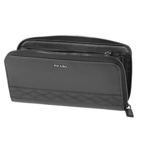並行輸入 プラダ 長財布(ラウンドファスナー) サフィアーノ ロムビ 2ML317 ZNA F0002 ブラック 黒 爆買 | PRADA | 03