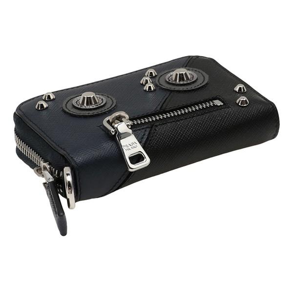 並行輸入 プラダ コインケース サフィアーノ ロボット 2MM359 F0216 ブラック 黒/ネイビー 紺 爆買 | PRADA | 02