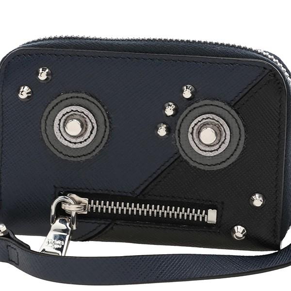 並行輸入 プラダ コインケース サフィアーノ ロボット 2MM359 F0216 ブラック 黒/ネイビー 紺 爆買 | PRADA | 04