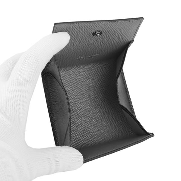 極美品 PRADA プラダ サフィアーノ 2MM935 ケース 小銭入れ プラダ小銭入れ 黒 シルバー金具 ユニセックス コインケース