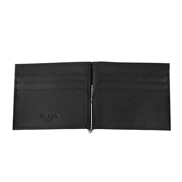 新品未使用✨PRADA プラダ　マネークリップ　2MN077 サフィアーノ　黒 PRADA 並行輸入 プラダ マネークリップ サフィアーノ 2MN077 PN9 F0002