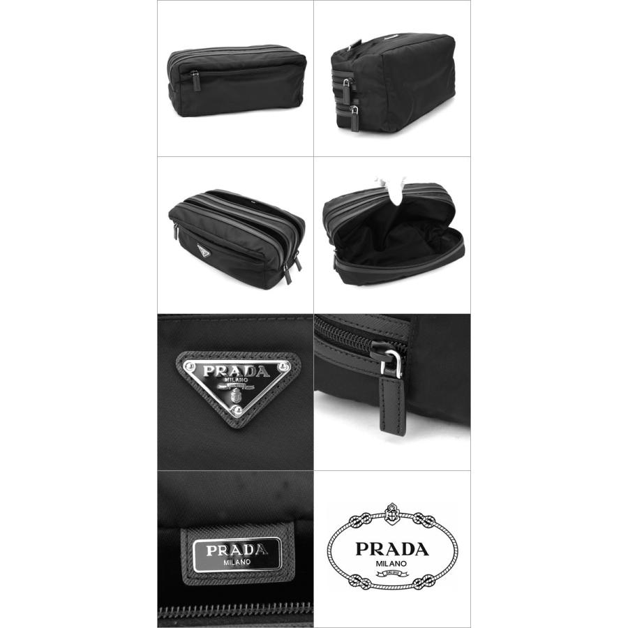 並行輸入 プラダ  ポーチ テスート サフィアーノ 2N0030 ブラック 黒 爆買 | PRADA | 01