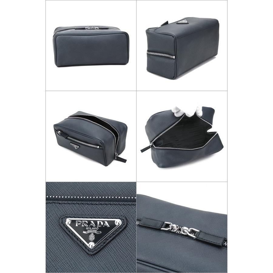 並行輸入 プラダ ポーチ サフィアーノ 2N1358 ネイビー 爆買 | PRADA | 01