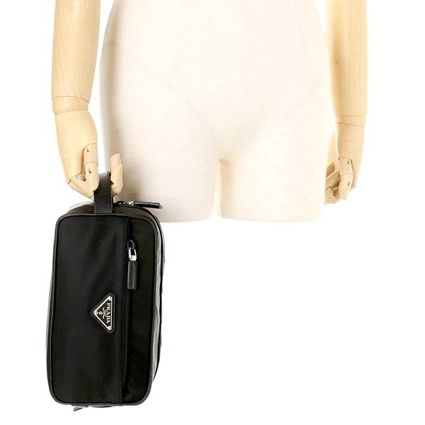 並行輸入 プラダ  ポーチ テスート サフィアーノ 2NA819 064 F0002 ブラック 黒 爆買 | PRADA | 05