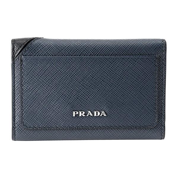 並行輸入 プラダ キーケース サフィアーノ ロボット 2PG002 2EDL F0216 ネイビー/ブラック 黒/グレー 爆買 | PRADA | 01