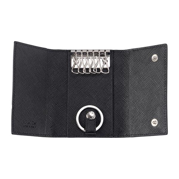 並行輸入 プラダ キーケース PRADA サフィアーノ ビコローレ 2PG002 C5S F0002メンズ ブラック 黒 | PRADA | 03