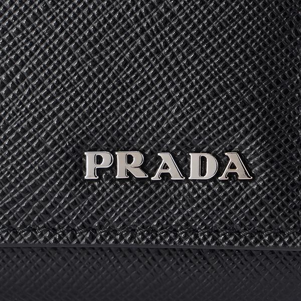 並行輸入 プラダ キーケース PRADA サフィアーノ ビコローレ 2PG002 C5S F0002メンズ ブラック 黒 | PRADA | 06