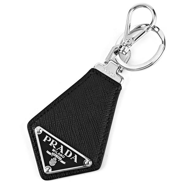 並行輸入 プラダ  キーホルダー サフィアーノ 2PP041 053 F0002 ブラック 黒 爆買 | PRADA