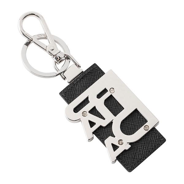 並行輸入 プラダ キーホルダー サフィアーノ 2PP076 053 F0002 ブラック 黒 爆買 | PRADA | 02