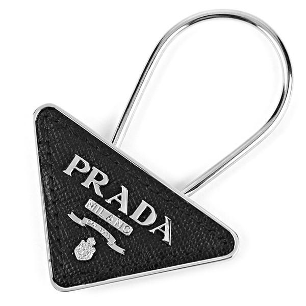 並行輸入 プラダ  キーホルダー サフィアーノ 2PP301 2BA7 F0002 ブラック 黒 爆買 | PRADA