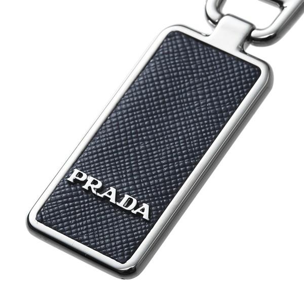 並行輸入 プラダ キーホルダー サフィアーノ 2PP652 053 F0216 ネイビー/シルバー 爆買 | PRADA | 03