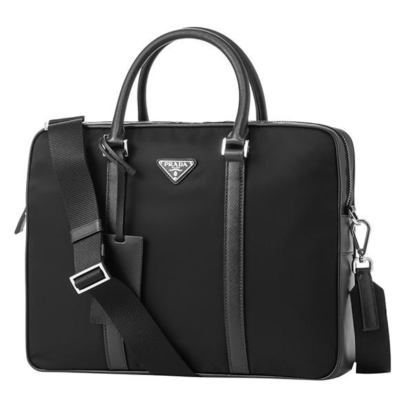並行輸入 プラダ  ブリーフケース テスート サフィアーノ 2VE871 064 F0002 ブラック 黒 爆買 | PRADA