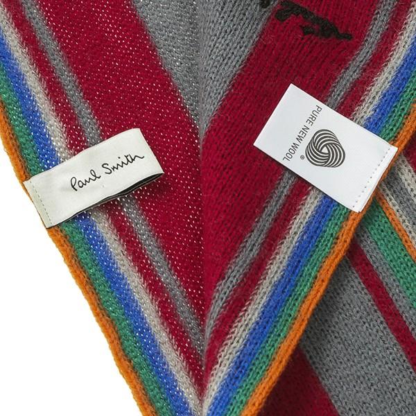 並行輸入 ポールスミス  マフラー・ストール  353E AS10 28 レッド 赤 爆買 | Paul Smith | 03