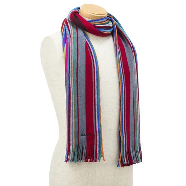 並行輸入 ポールスミス  マフラー・ストール  353E AS10 28 レッド 赤 爆買 | Paul Smith | 04