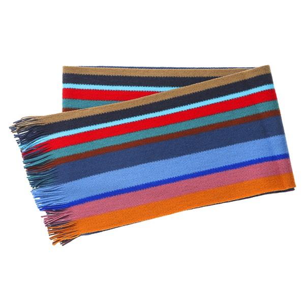 並行輸入 ポールスミス マフラー・ストール マルチカラーストライプスカーフ 355E AS10 47 マルチ 爆買 | Paul Smith | 01