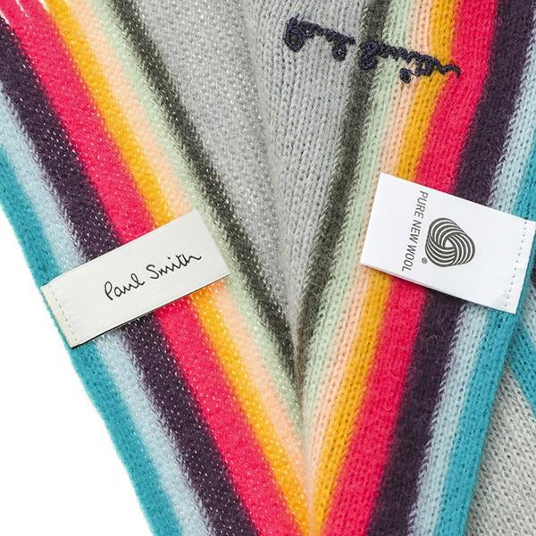 並行輸入 ポールスミス マフラー・ストール アーティストストライプ バンドスカーフ 357E AS10 76 ブルー 青/マルチ 爆買 | Paul Smith | 03