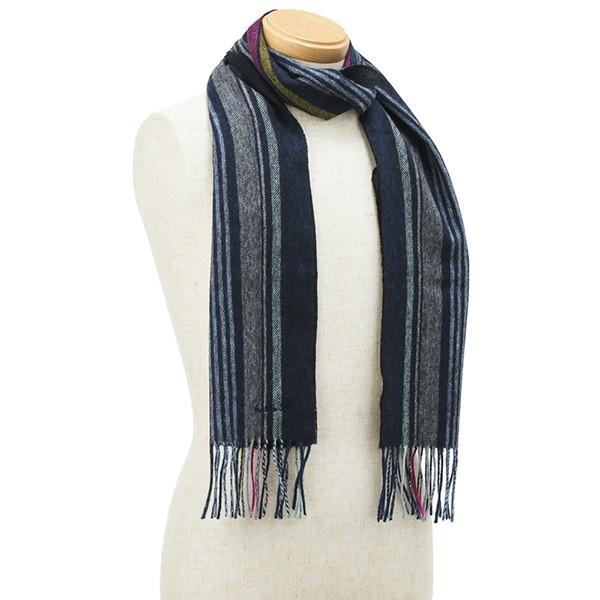 並行輸入 ポールスミス マフラー・ストール マルチカラーストライプスカーフ 362E AS04 47 ネイビー/マルチ 爆買 | Paul Smith | 04