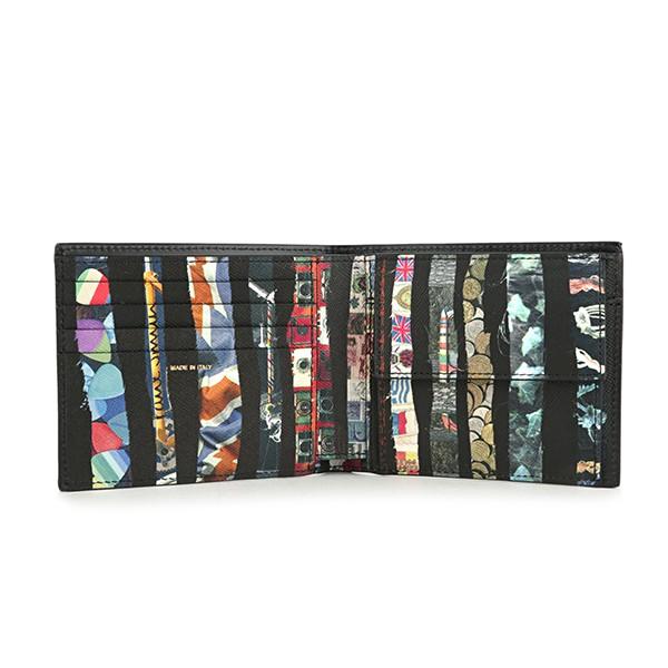 Paul Smith ポールスミス 2つ折り財布 アーカイブ ストライプ プリント 
