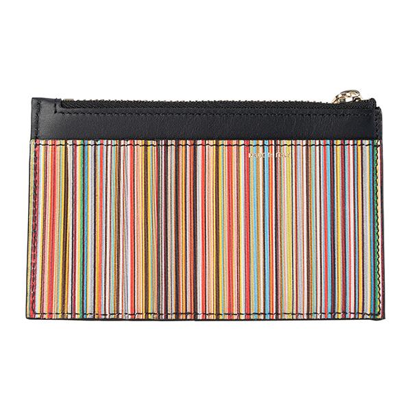 並行輸入 ポールスミス コインケース PAUL SMITH マルチストライプ M1A 6136 BMULTI 79メンズ ブラック 黒 | Paul Smith | 01