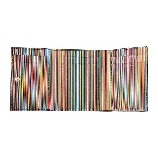 並行輸入 ポールスミス 3つ折り財布 PAUL SMITH シグネチャーストライプ M1A 6710 BMULTI 79メンズ ブラック 黒 | Paul Smith | 03
