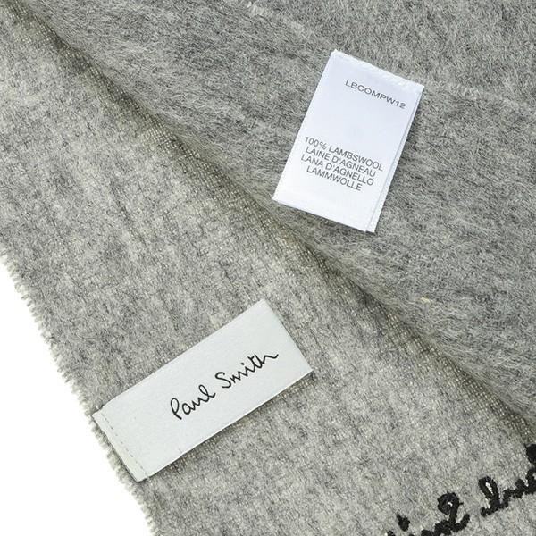 新品 ポールスミス PAUL SMITH マフラー・ストール ラムウールスカーフ グレー ポールスミス Paul Smith Paul Smith ラムウールマフラー ストール