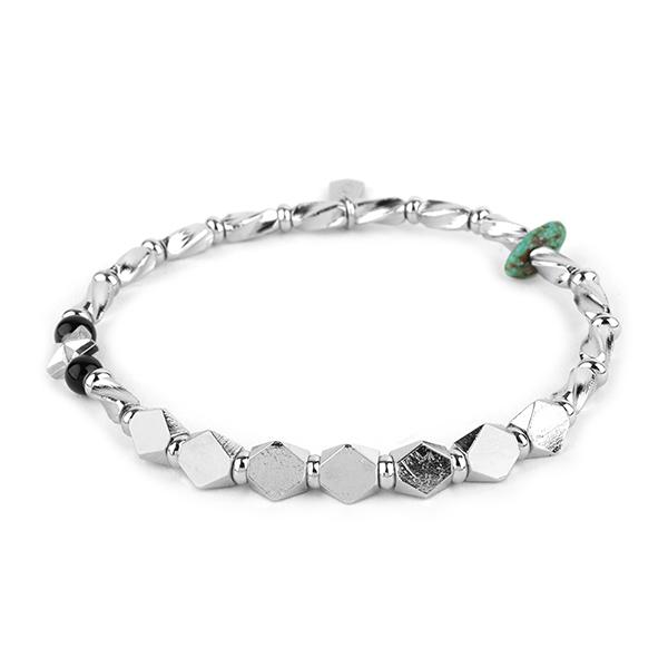 並行輸入 ポールスミス ブレスレット PAUL SMITH メタルビーズ M1A BRAC KBMET 82メンズ シルバー 銀 | Paul Smith | 01