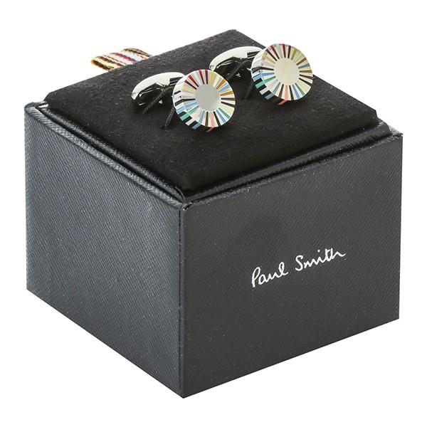 並行輸入 ポールスミス  カフスボタン ストライプ エッジ サーキュラー M1A CUFF ADEDGE 92 シルバー 爆買 | Paul Smith | 04