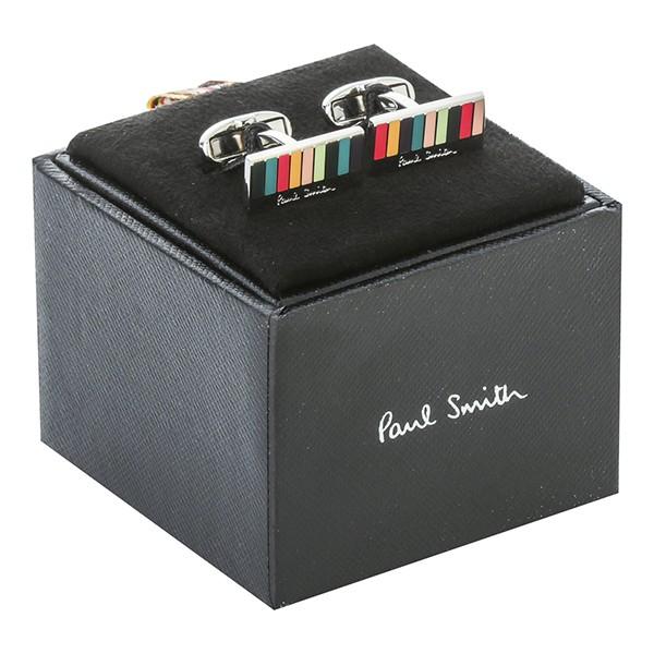 並行輸入 ポールスミス  カフスボタン マルチストライプ M1A CUFF ALMINI シルバー 爆買 | Paul Smith | 04