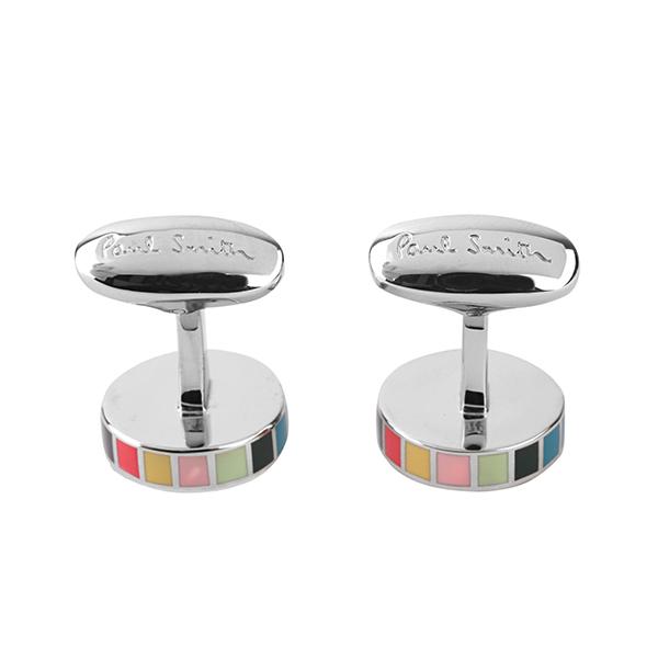 並行輸入 ポールスミス カフスボタン PAUL SMITH マルチストライプ M1A CUFF ALOGO 96メンズ シルバー | Paul Smith | 04