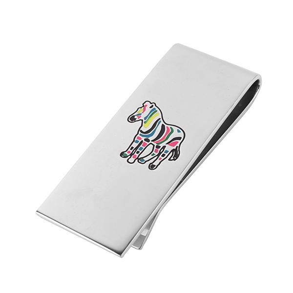 並行輸入 ポールスミス  マネークリップ ゼブラ M1A MONE EZEBRA 97 シルバー 爆買 | Paul Smith