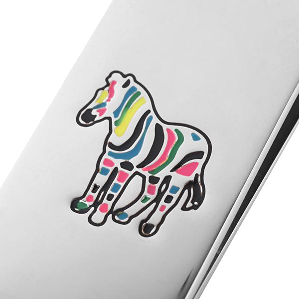 並行輸入 ポールスミス  マネークリップ ゼブラ M1A MONE EZEBRA 97 シルバー 爆買 | Paul Smith | 06