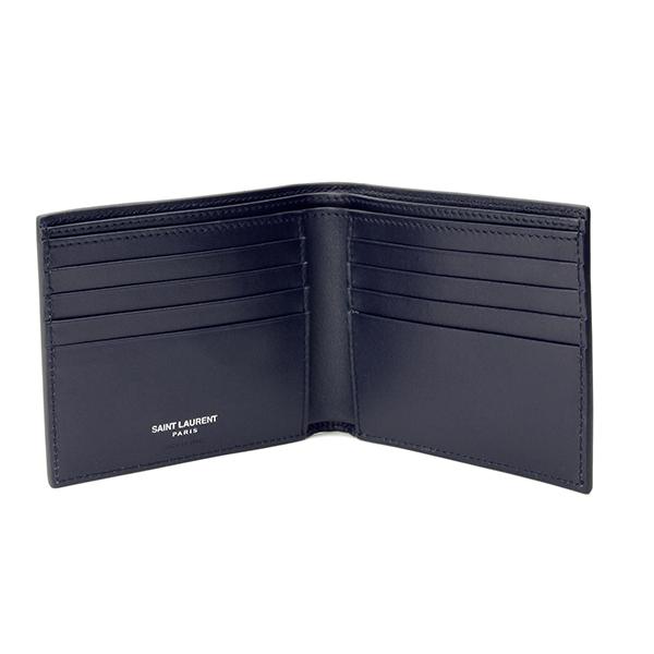 SAINT LAURENT 並行輸入 サンローラン 2つ折り財布 ブルー 青 462357