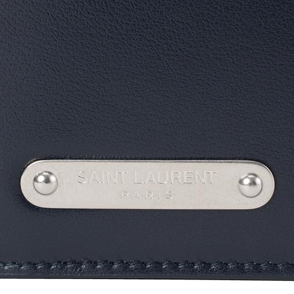 並行輸入 サンローラン 長財布 SAINT LAURENT ロゴプレート 467373 DV70E 4147メンズ ネイビー 紺 | SAINT LAURENT | 06
