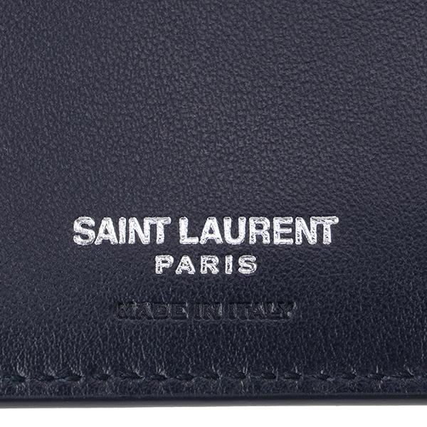 並行輸入 サンローラン 長財布 SAINT LAURENT ロゴプレート 467373 DV70E 4147メンズ ネイビー 紺 | SAINT LAURENT | 07