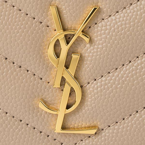 サンローラン ベージュ 二つ折り財布 YSL 二つ折り財布 ベージュ イヴサンローラン YVES SAINT