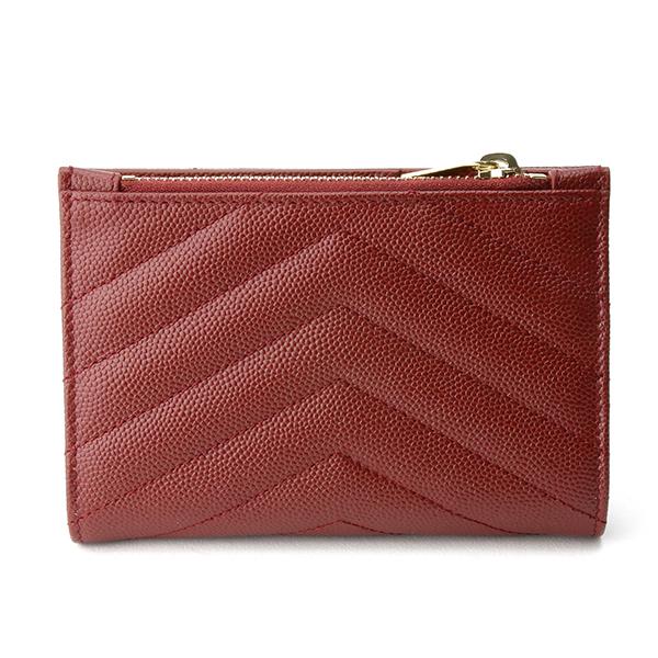 SAINT LAURENT サンローラン 2つ折り財布 レッド 赤 575974