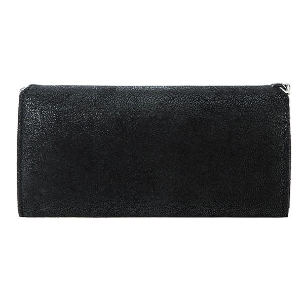 【極美品】ステラマッカートニー 長財布 レザー ファラベラ 裏地総柄 型押し 黒 極美品】ステラマッカートニー 長財布 レザー ファラベラ 裏地総